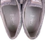 Keds Women’s Gray Canvas Lace-Up Sneakers Dream Foam Casual Shoes Size 8.5