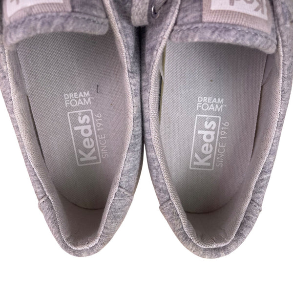 Keds Women’s Gray Canvas Lace-Up Sneakers Dream Foam Casual Shoes Size 8.5