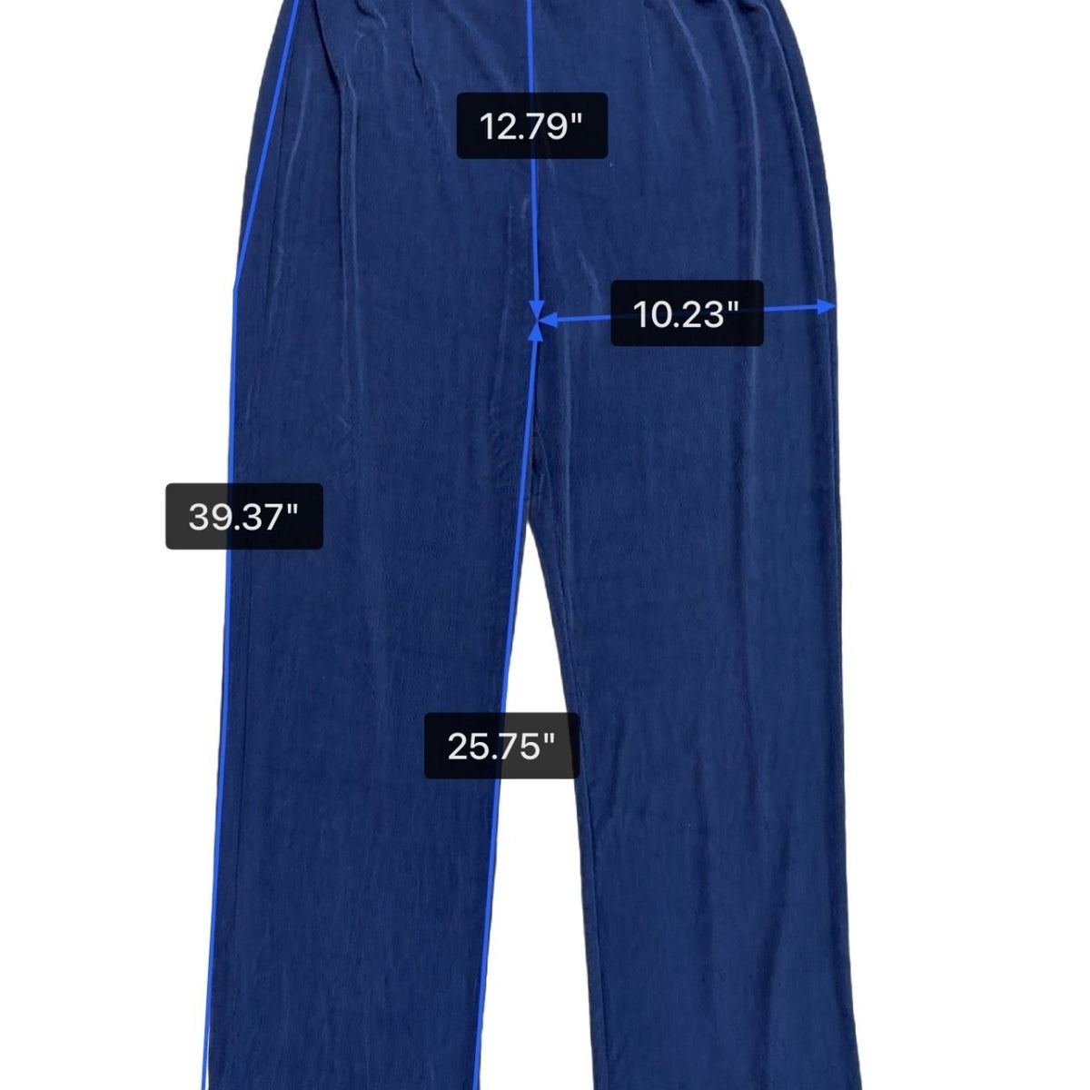 Chicos Travelers Womens Blue Elastic Waist Straight Fit Stretch Pants Size 2