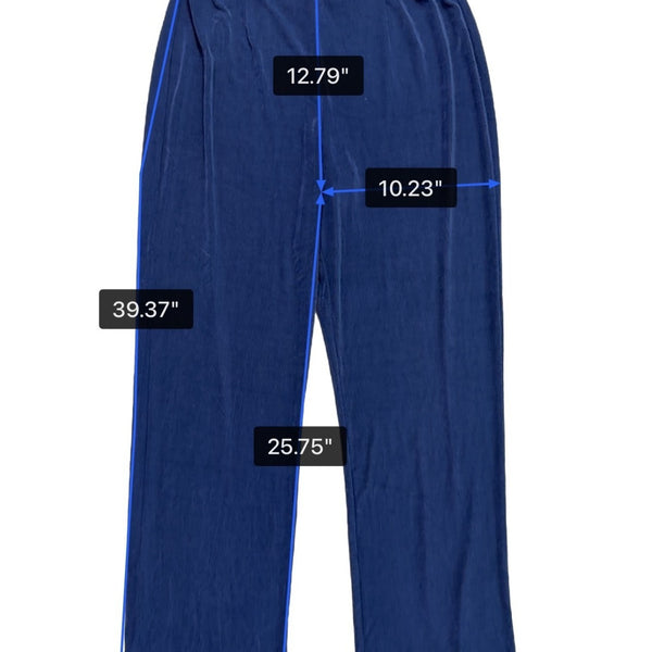 Chicos Travelers Womens Blue Elastic Waist Straight Fit Stretch Pants Size 2
