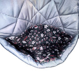 Vera Bradley Women’s Gray Quilted Durable Nylon Adjustable Strap Crossbody Bag
