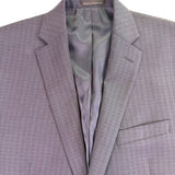 Calvin Klein Mens Navy Wool Blazer Jacket Slim Fit Checkered Two-Button Sz 40R