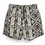 Nike Mens Black White Swim Trunks Standard Fit Above-Knee Geometric Print Sz XL