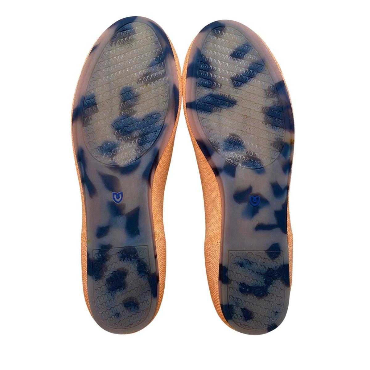 Rothys Women’s Orange Knit Round The Daily Flat Shoes Size W12