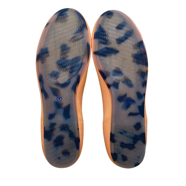Rothys Women’s Orange Knit Round The Daily Flat Shoes Size W12