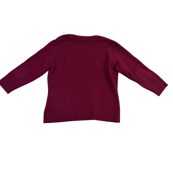 Gap Womens Red Wool V-Neck Sweater Stretch Fit Simple Design Durable Warm Sz L
