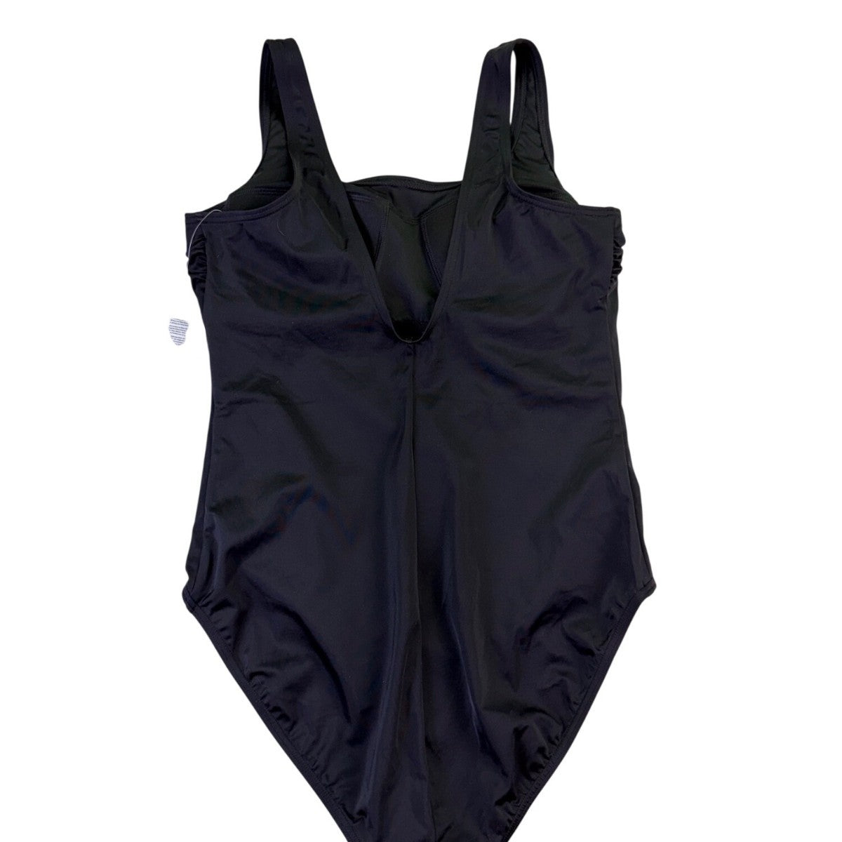 Lands End Womens Black Nylon/Spandex One Piece Swimsuit Stylish Fit Size 14
