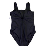 Lands End Womens Black Nylon/Spandex One Piece Swimsuit Stylish Fit Size 14