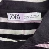 Zara Womens Black & White Striped Sleeveless Halter Tank Top Size S