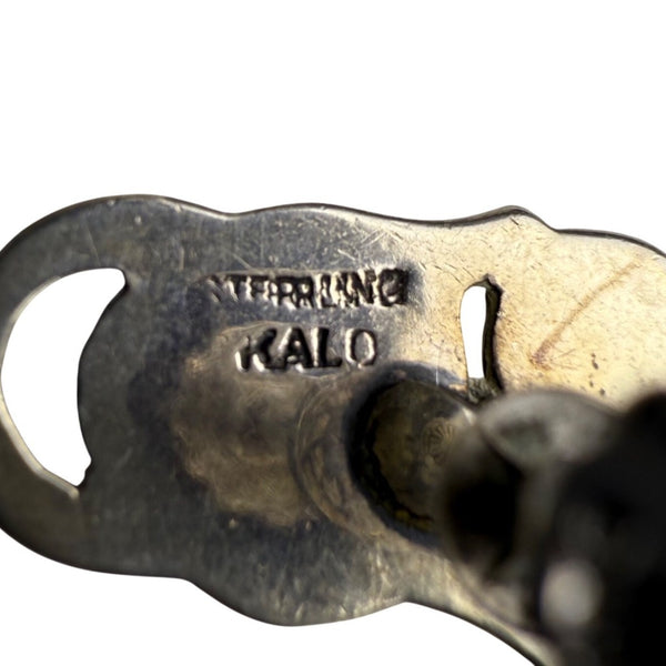 Kalo Sterling Silver Womens Floral Clip Screw On Earrings Handcrafted Intricate