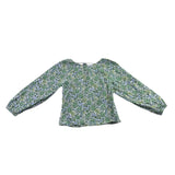 J.Crew Womens Green Floral Long Sleeve Blouse Lightweight Top
