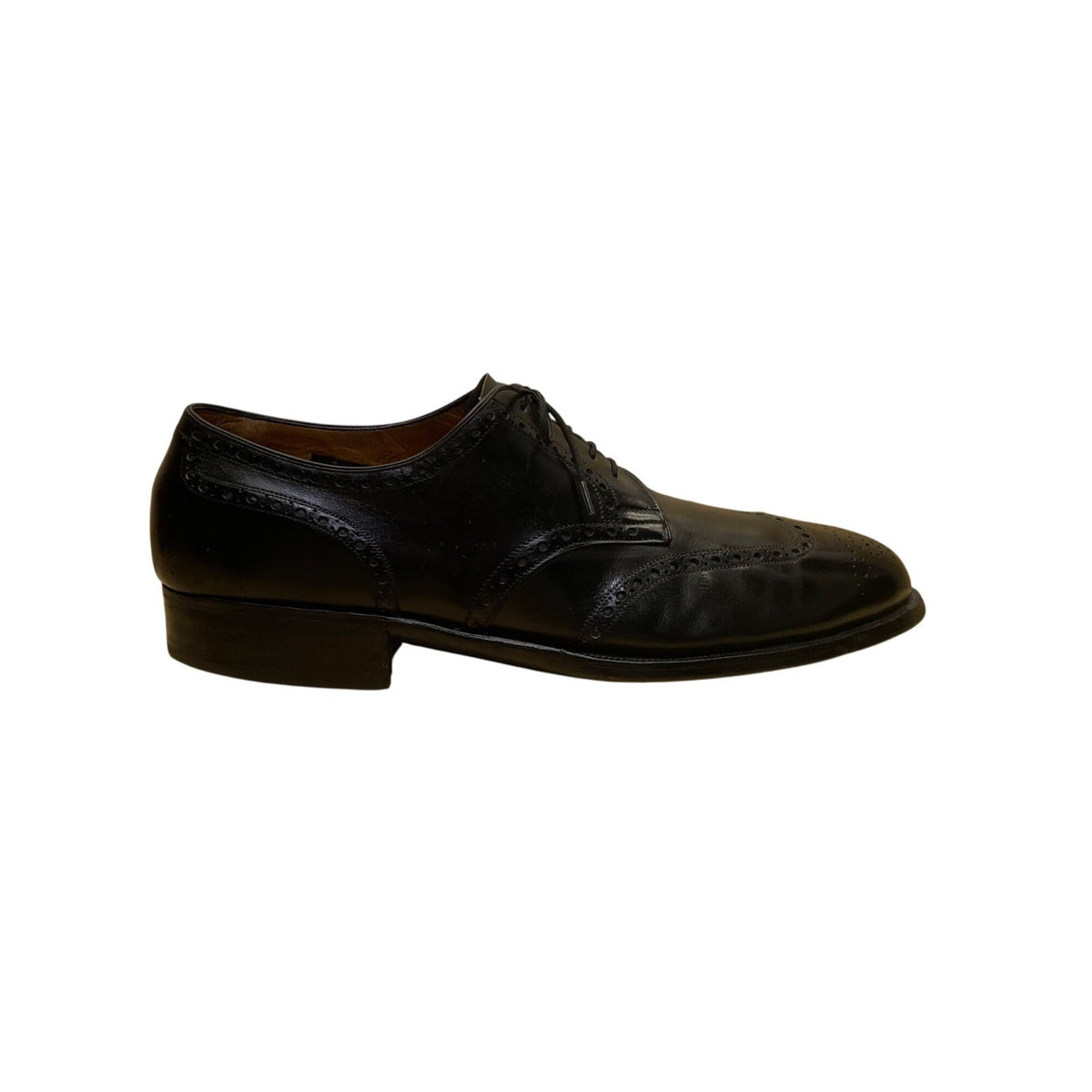 Oliver Moore Men’s Black Leather Wingtip Oxford Dress Shoes Size 9