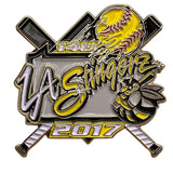 Custom LA Stingerz 2017 14U Softball Trading Pin With Dual Clutch Backing