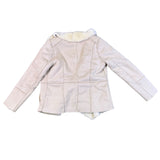 Lucky Brand Womens Beige Faux Suede Jacket With Stylish Wide Collar Sz  XS