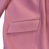 Jessica London Womens Pink Wool Blend Long Button-Front Coat Size 20WT