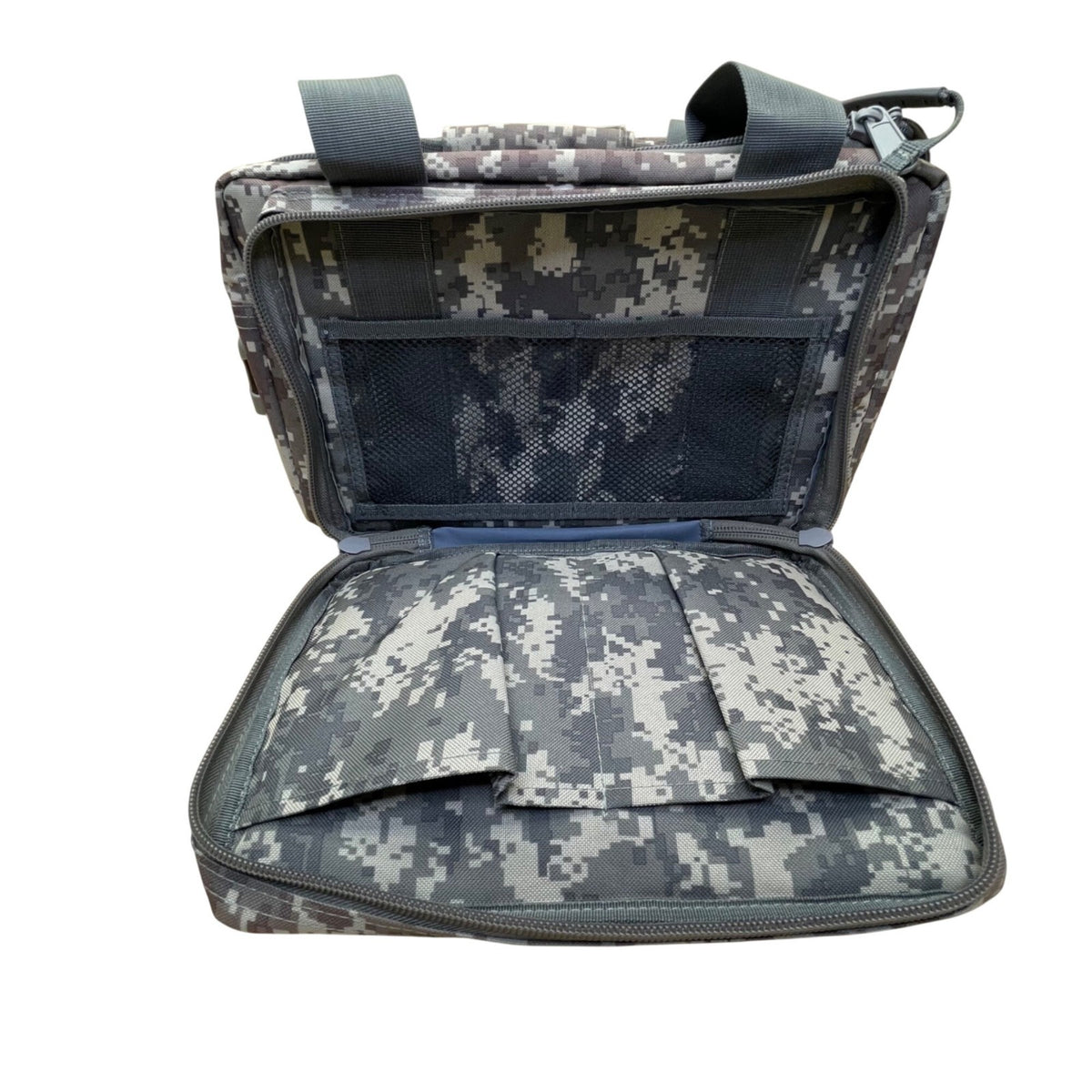 Safeguard Unisex Gray Camo Nylon Multipurpose Zipper Compartments Duffel Bag