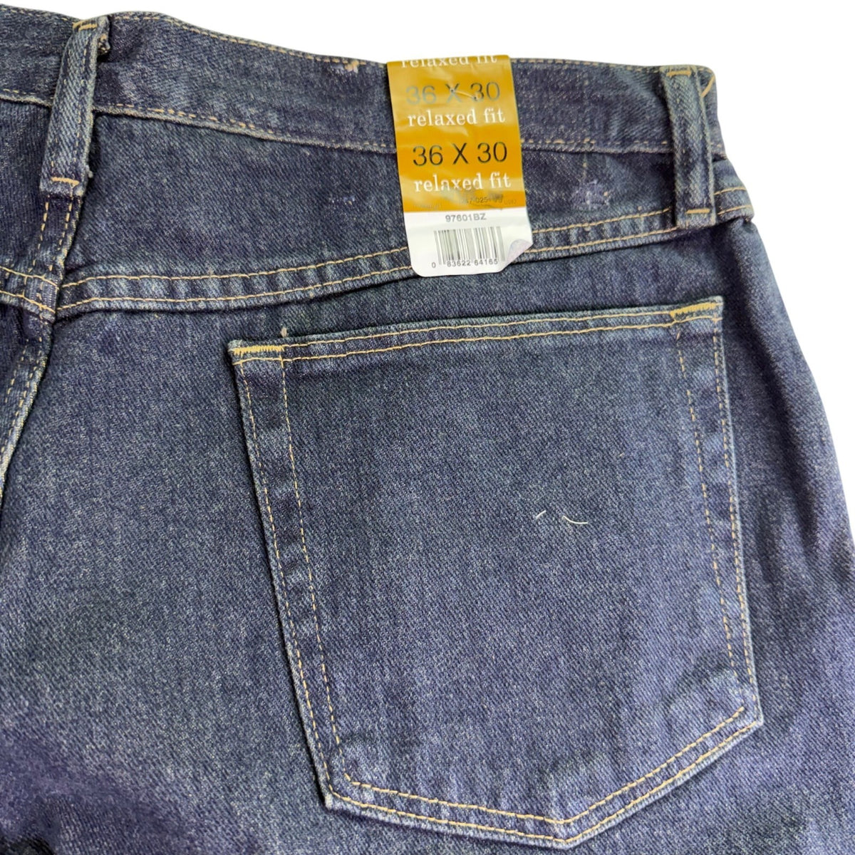 Wrangler Mens Blue Relaxed Fit Five Star Premium Denim Jeans Size 36x30 - New