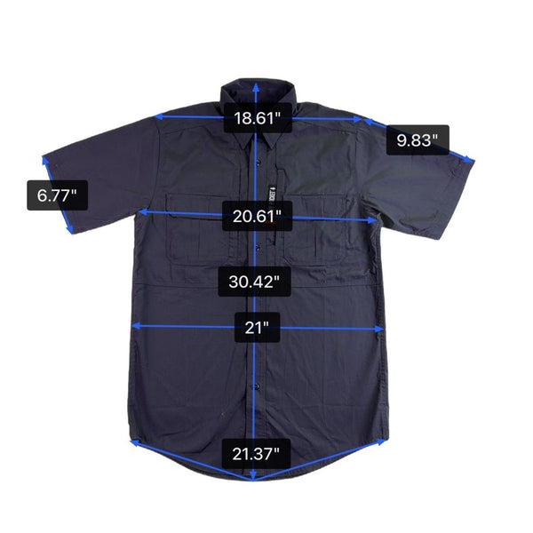 5.11 Mens Charcoal Polyester Cotton Tactical Button-Up Shirt Size S