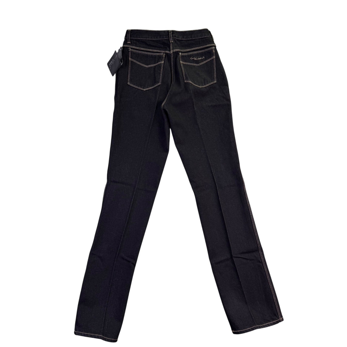 Gloria Vanderbilt Womens Black Cotton Denim Jeans Straight Leg Size 11