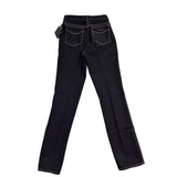 Gloria Vanderbilt Womens Black Cotton Denim Jeans Straight Leg Size 11