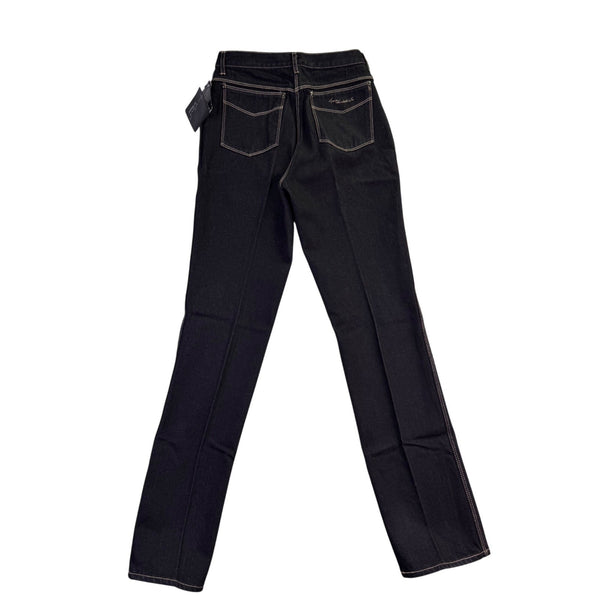 Gloria Vanderbilt Womens Black Cotton Denim Jeans Straight Leg Size 11