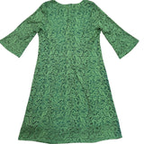 Dennis Basso Womens Green Lace Dress Half Bell Sleeves Size 16