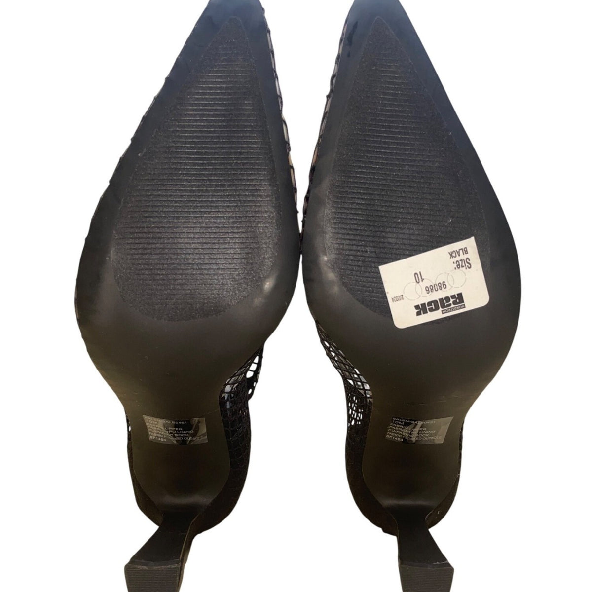 Steve Madden Women’s Black Mesh-Style With Pointed Toe Heeled Pumps Size 10M