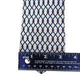 Saint Laurent Mens Ivory & Blue 100% Silk Neck Tie Rope Grid Pattern