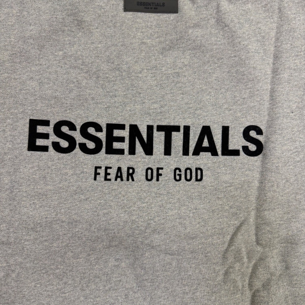 Fear Of God Essentials Mens Gray Crewneck Sweatshirt Logo Pullover Casual Size L