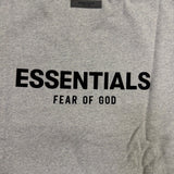 Fear Of God Essentials Mens Gray Crewneck Sweatshirt Logo Pullover Casual Size L