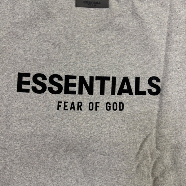 Fear Of God Essentials Mens Gray Crewneck Sweatshirt Logo Pullover Casual Size L