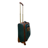 Samantha Brown Unisex Teal & Brown Faux Croc-Embossed Spinner Carry-On Luggage