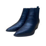Marc Fisher Women’s Black Leather Block Heel Mlyarita Ankle Boots  Size 8.5M