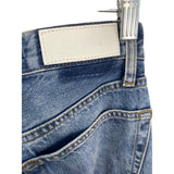 Re/Done Women's Blue Wide Jeans with Distressed Look at Length End  Sz 24