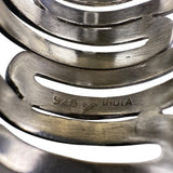 Sterling Silver India Spiral Wide Band Wraparound Ring Modernist Design Size 7