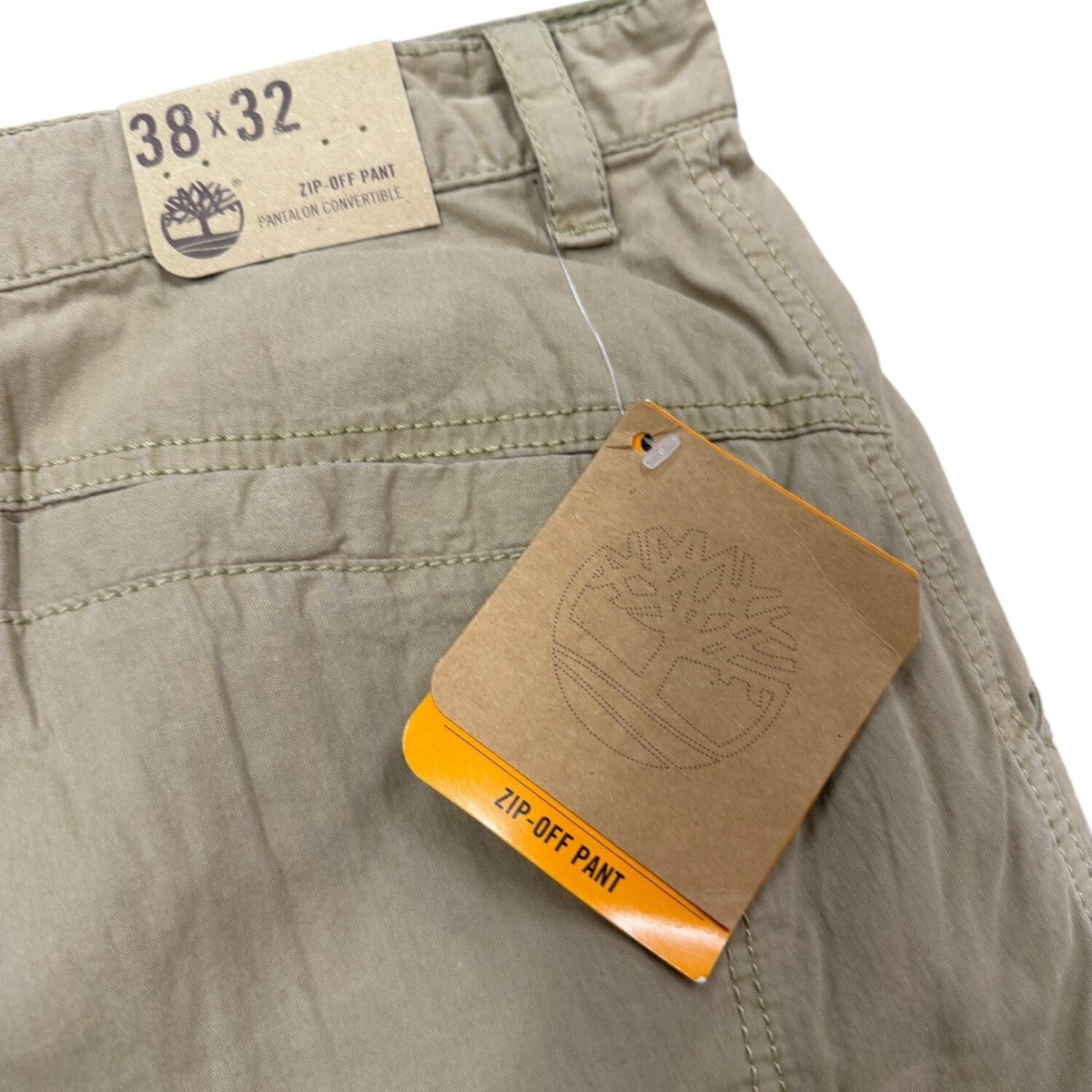 Timberland Mens Tan Convertible Cargo Pants Lightweight Outdoor Sz 38/32