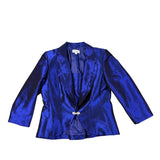 Nicolette Womens Blue Suit Set Includes Blazer & Pencil Skirt Size 12