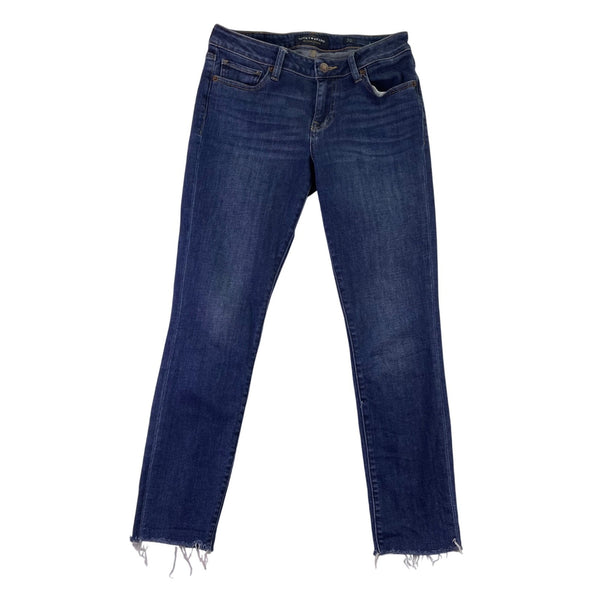 Lucky Brand Womens Blue Cotton Blend Lolita Skinny Frayed Hem Jeans Size 4/27