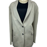 Zara Women’s Notched Lapel Grey Blazer Sz M-L Office Attire