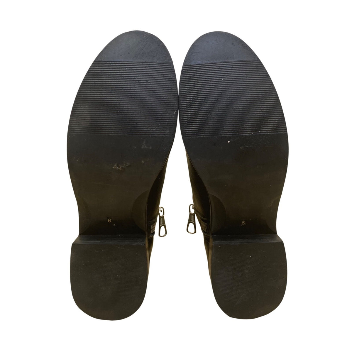 Steve Madden Women’s Black Leather Side Zipper Lanna Ankle Boots Size 6M