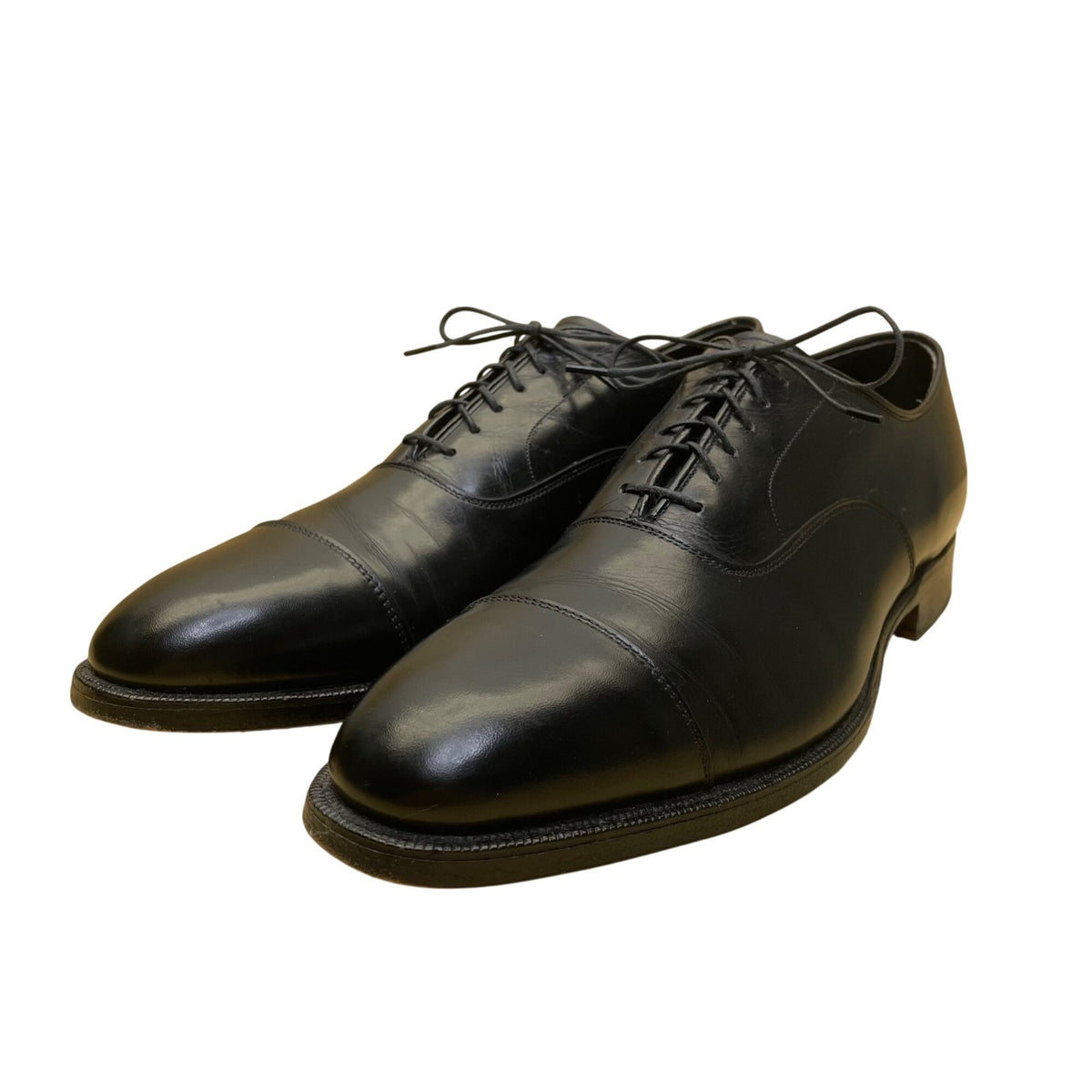 Johnson & Murphy Men’s Black Leather Cap Toe Oxford Dress Shoes Size 10.5 B