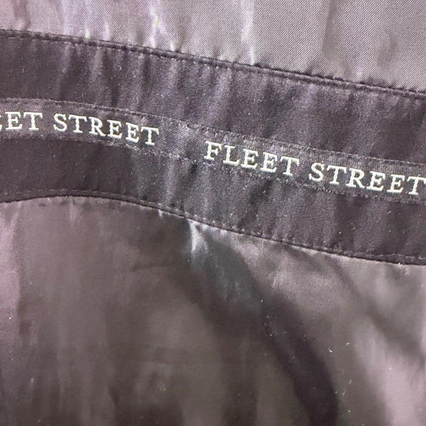 Fleet Street Womens Black Polyester Hooded Trench Coat Button Closure Size 10