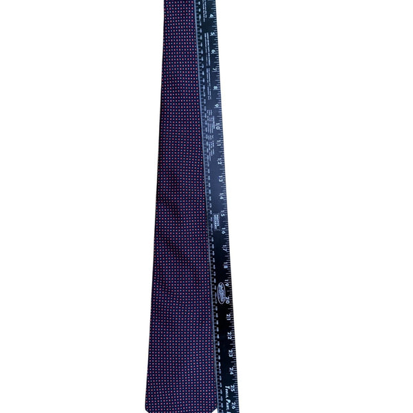 Tommy Hilfiger Mens Blue & Red Diamond Pattern Decorative Neck Tie