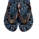 Tory Burch Women's Purple Leaves Print Sandals Sz S
