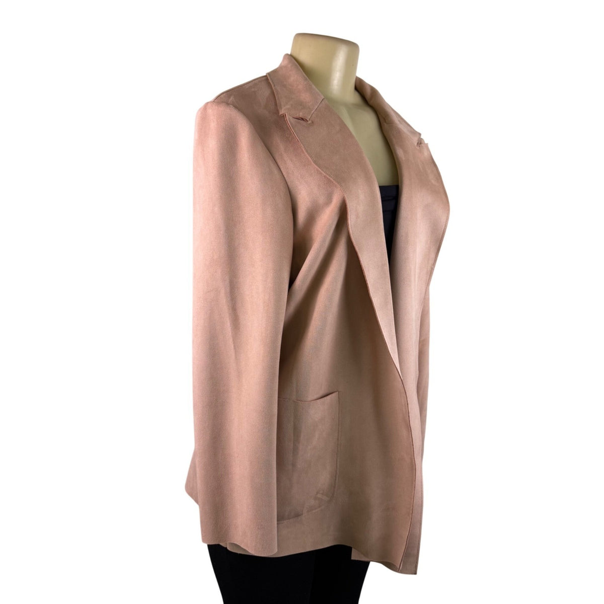 Charter Club Womens Pink Open-Front Blazer Large Lightweight Pockets