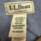 L.L.Bean Mens Khaki Coolmax Classic Fit Pants Comfortable Durable Sz 38Wx29L