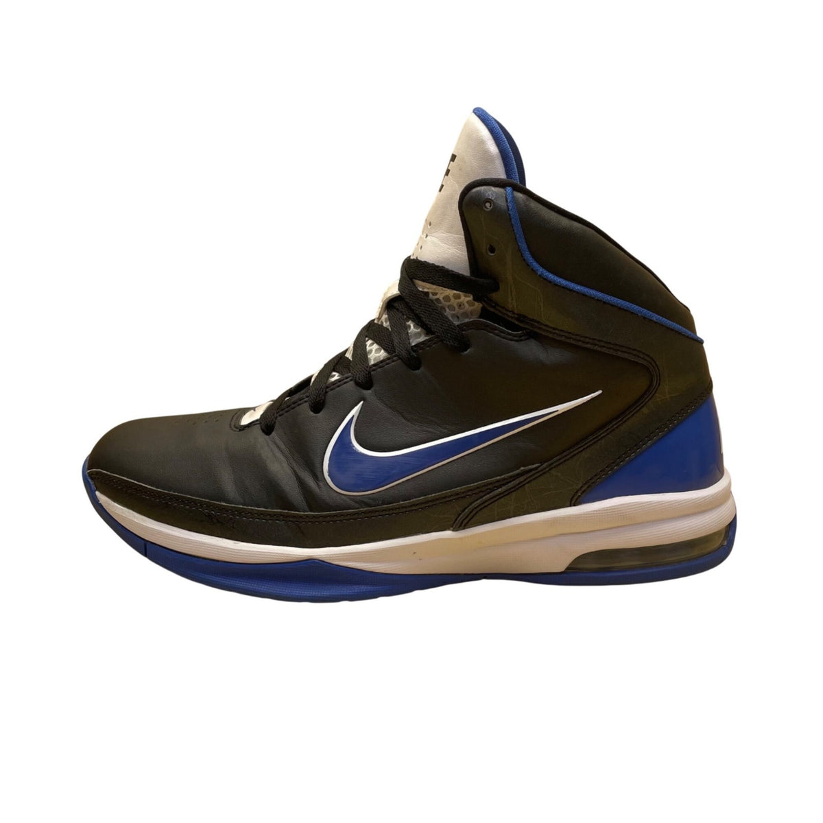 Nike Men’s Black & Blue High-Top Air Max Hyped Basketball Sneakers Size 9