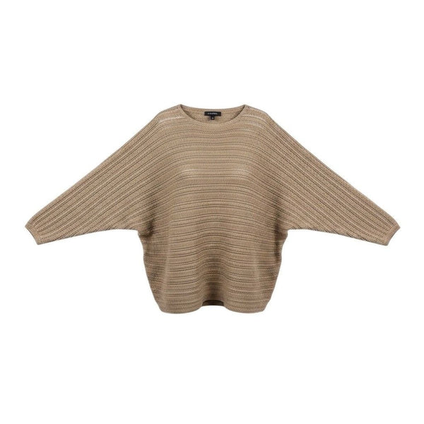 Lauren Ralph Lauren Womens Tan Textured Knit Sweater Relaxed Fit Sz L