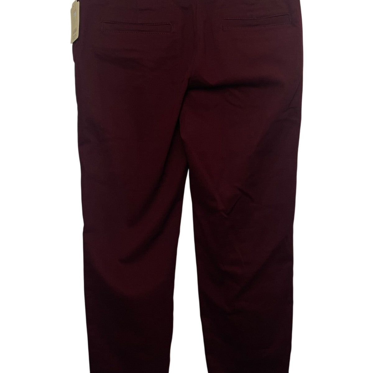 ST John Bay Ankle Pant Mid-Rise Slim Fit Built-In Tummy Maroon Women Size 6P - N
