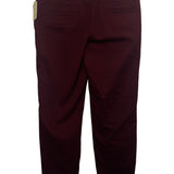 ST John Bay Ankle Pant Mid-Rise Slim Fit Built-In Tummy Maroon Women Size 6P - N